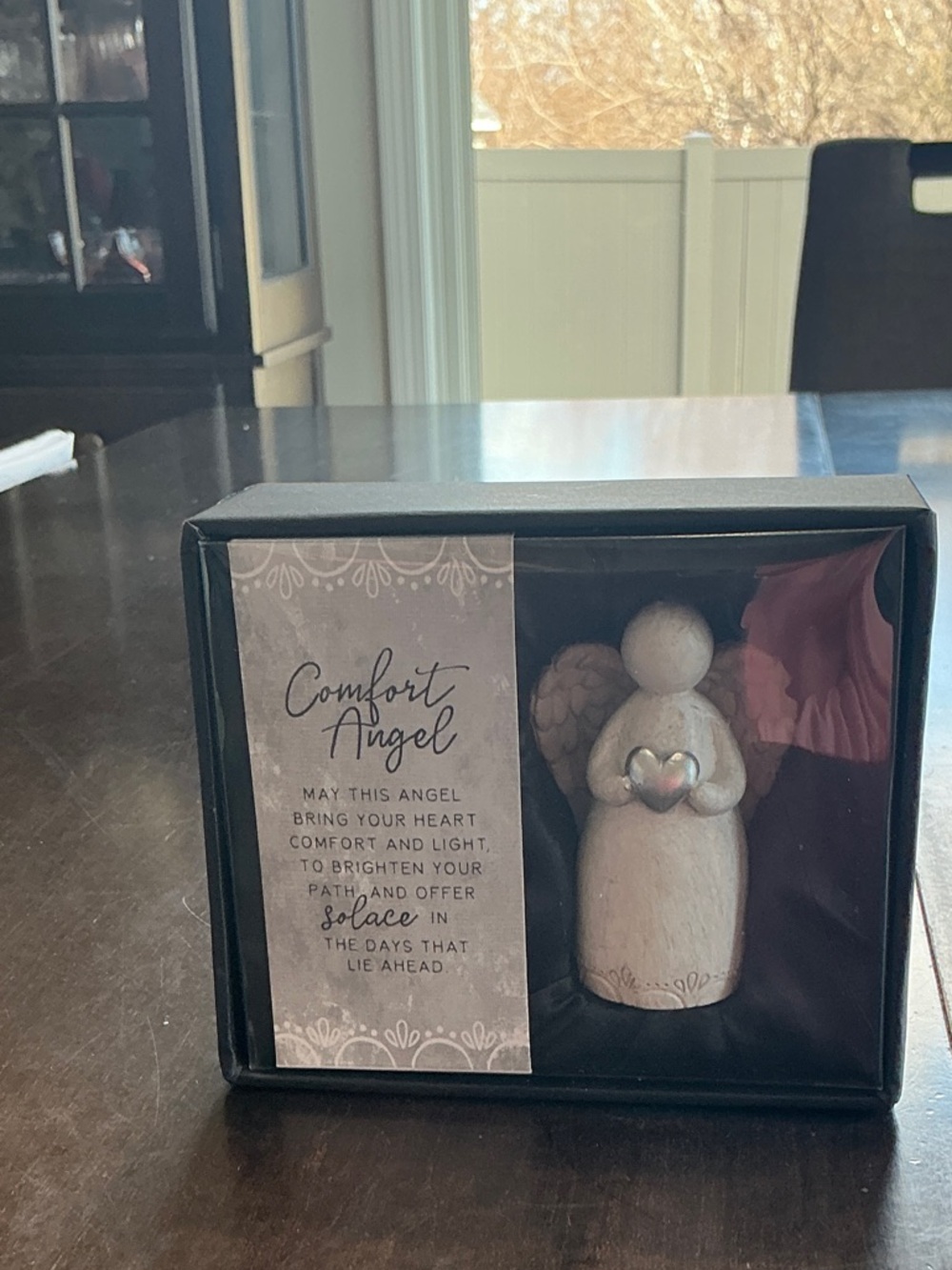 Comfort Angel Figurine - Beige Angel with Heart